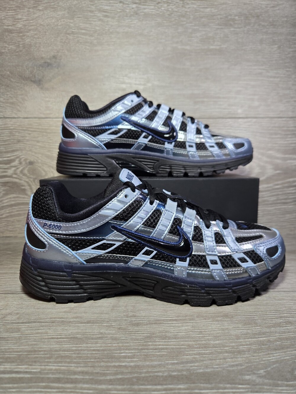 Nike P-6000 Running Shoes Black / Hydrogen Blue IM9013-001 Women's Size 8.5 New - Picture 2 of 8